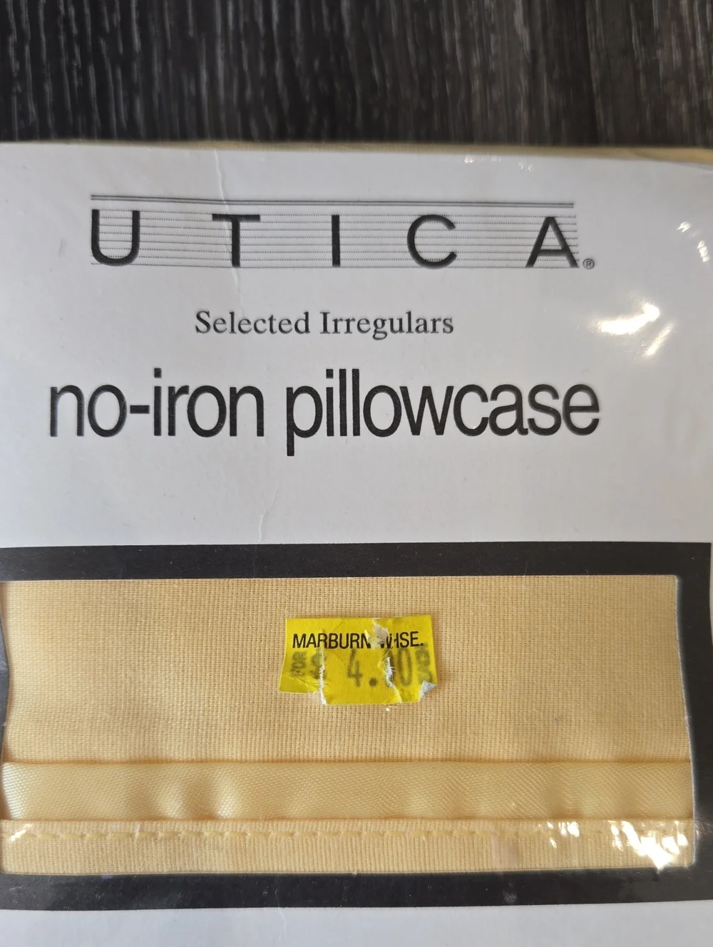 Vintage Utica No-Iron Pillowcase - Light Yellow